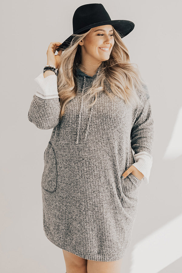 Vail Getaway Waffle Knit Sweater Dress Curves Image - 1