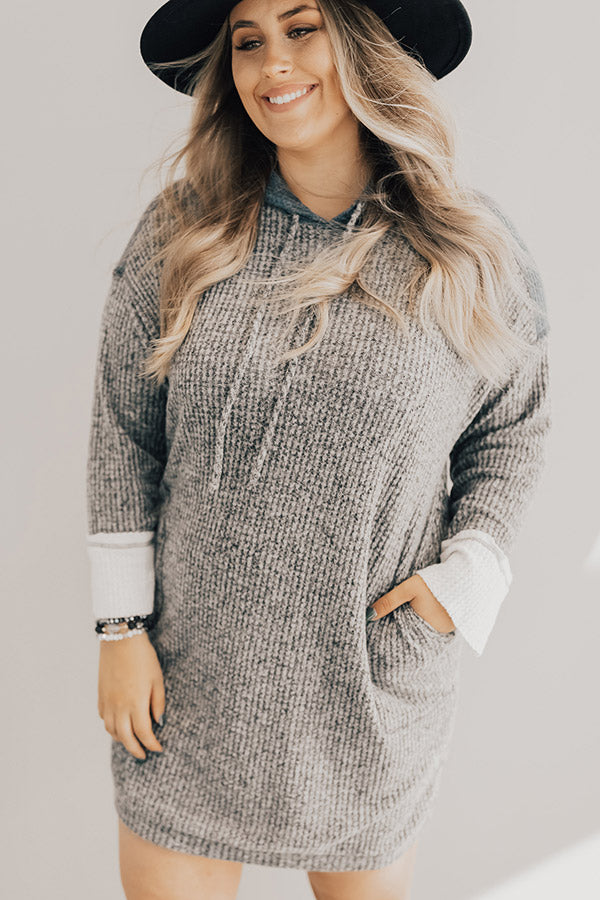 Vail Getaway Waffle Knit Sweater Dress Curves Image - 3