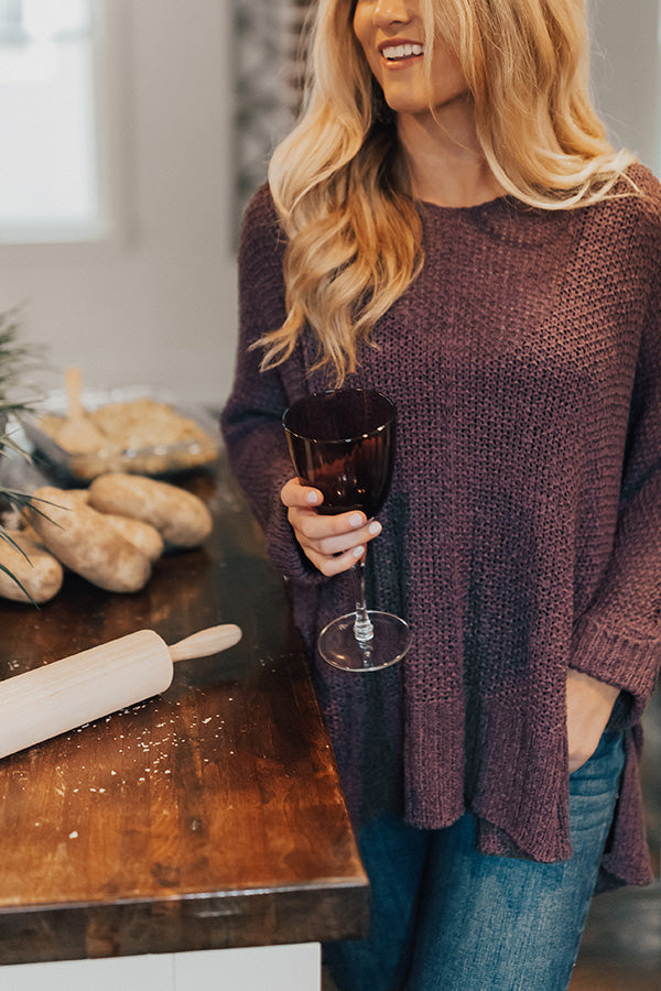 Keeping Knit Casual Shift Sweater in Ultra Violet Image - 2