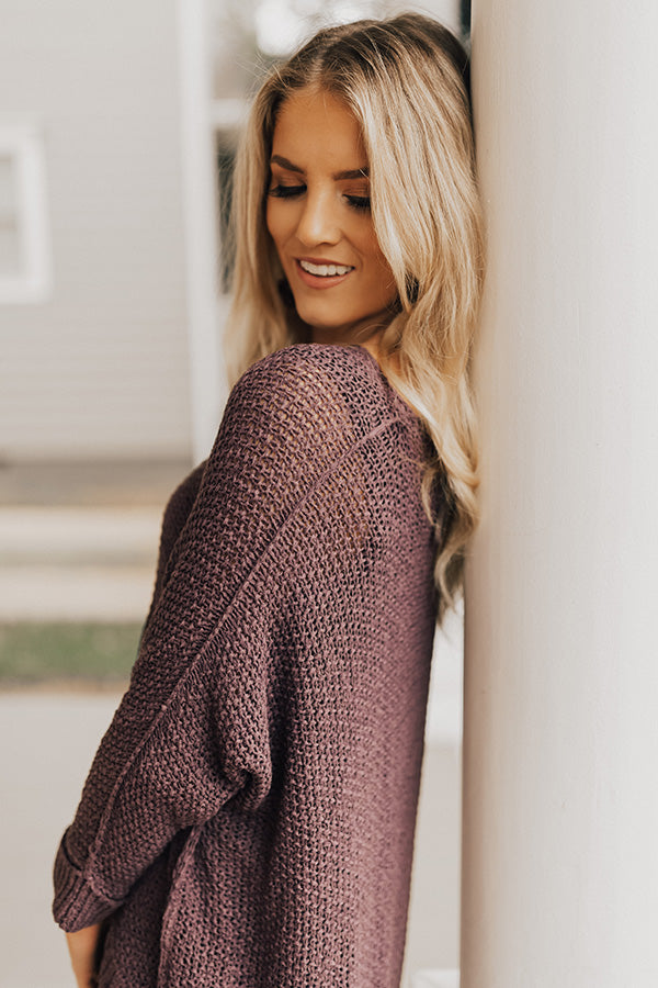 Keeping Knit Casual Shift Sweater in Ultra Violet Image - 5