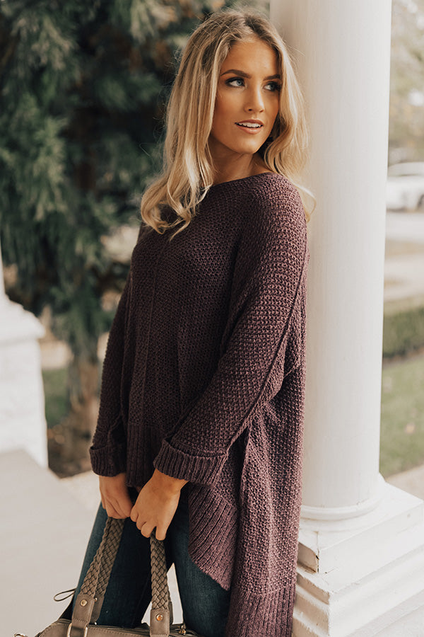 Keeping Knit Casual Shift Sweater in Ultra Violet Image - 4