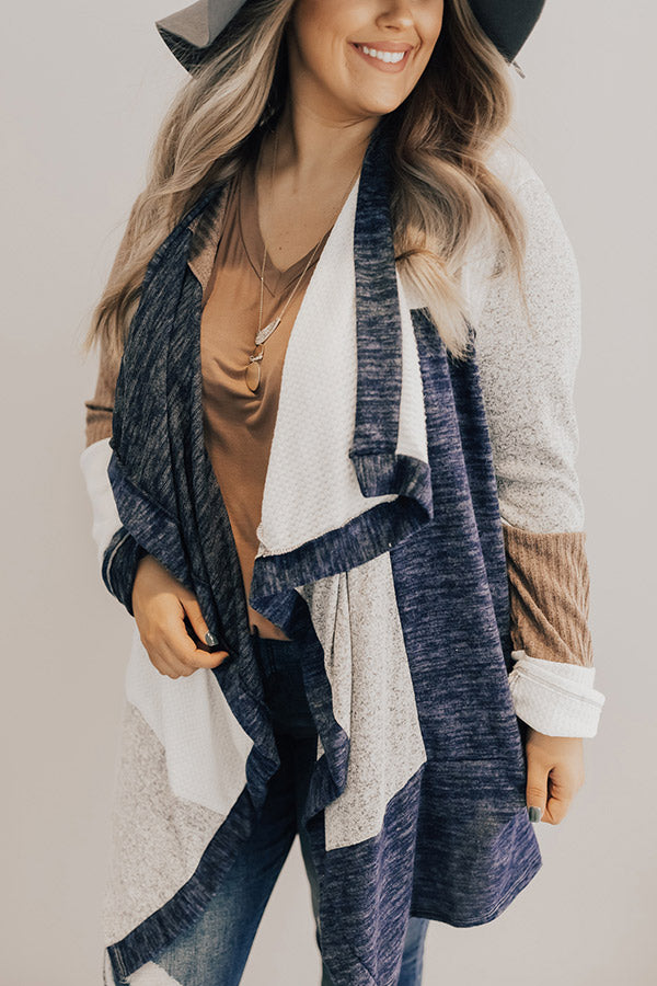 Lattes In Lake Tahoe Color Block Cardigan Curves Image - 1