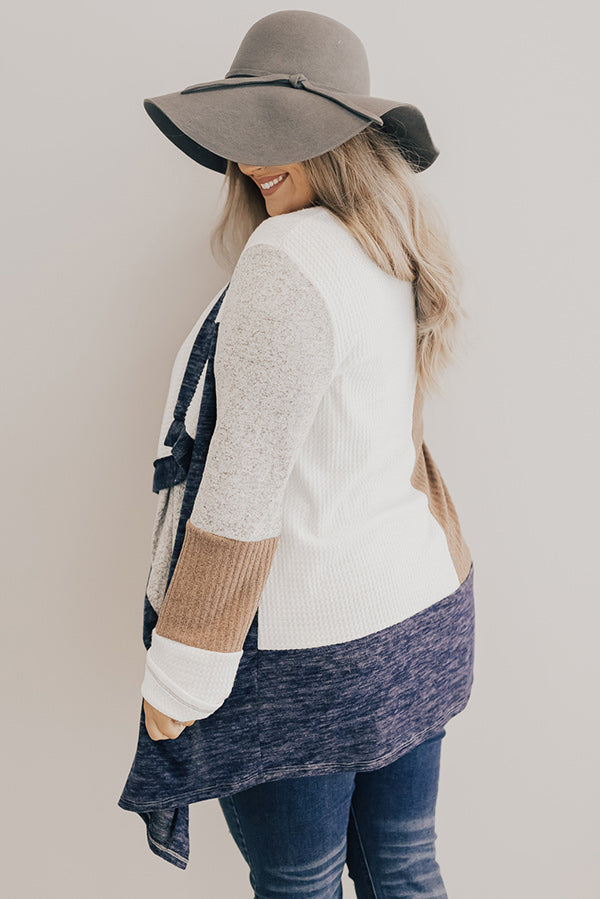 Lattes In Lake Tahoe Color Block Cardigan Curves Image - 1