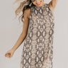 So Striking Snake Print Shift Dress Image - 1