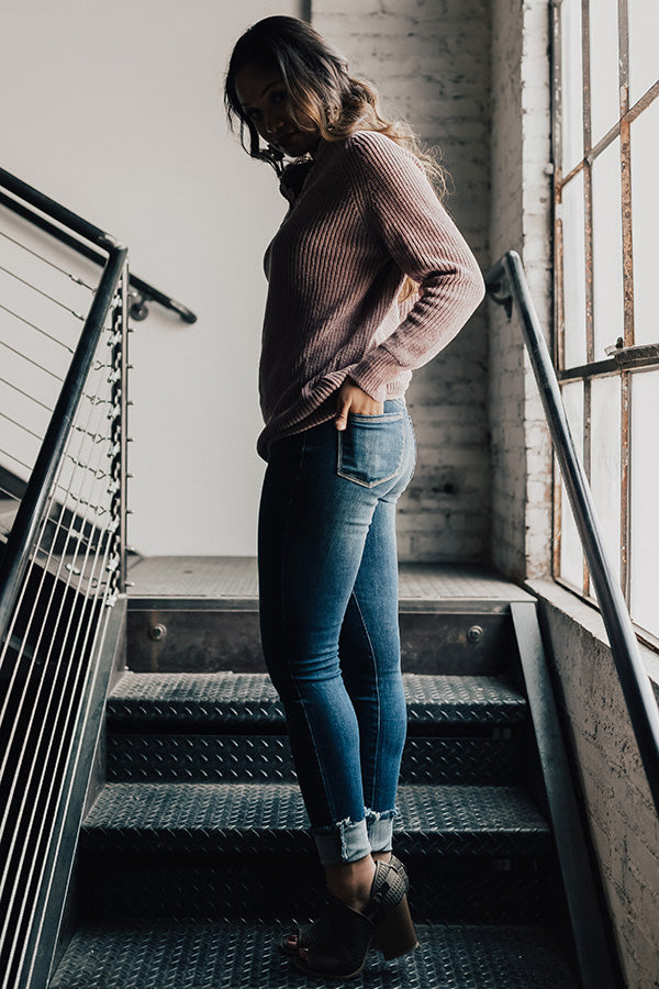 Hot Chocolate Cozy Chenille Sweater In Blush Image - 5