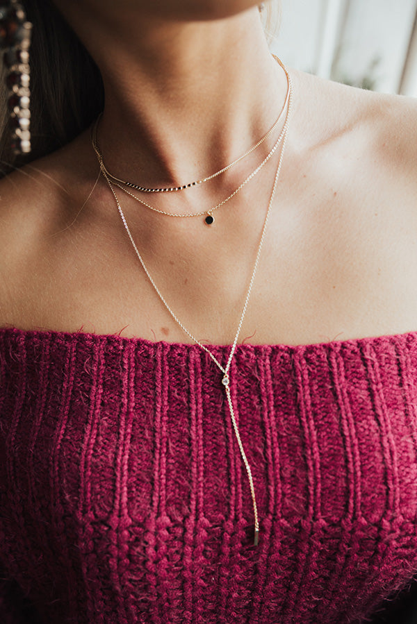 Prosecco Sippin' Layered Necklace