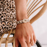 Wilshire Boulevard Leopard Bracelet In Beige Image - 1