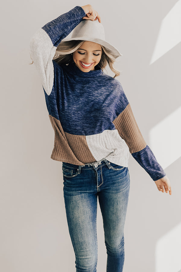 Getting Warmer Color Block Shift Sweater Image - 1