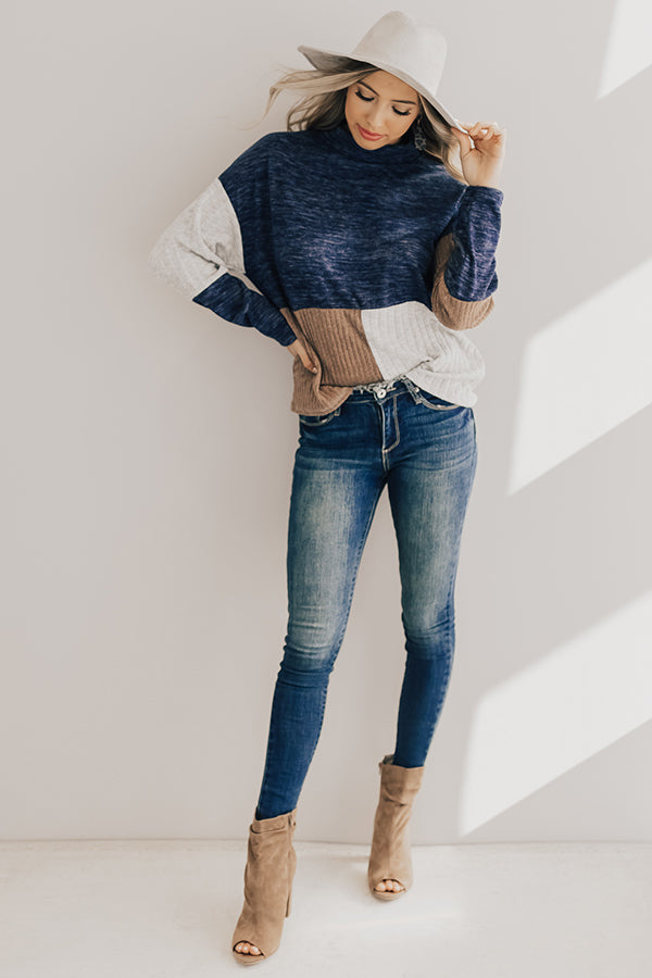 Getting Warmer Color Block Shift Sweater Image - 1