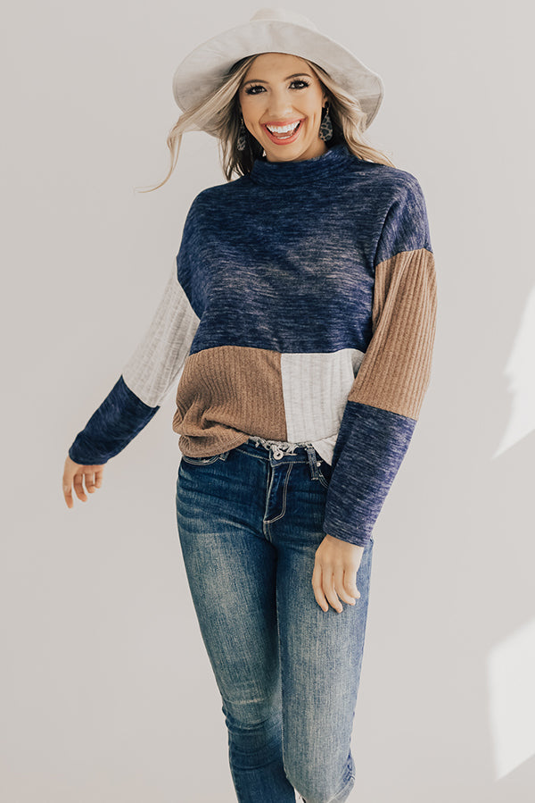 Getting Warmer Color Block Shift Sweater Image - 1