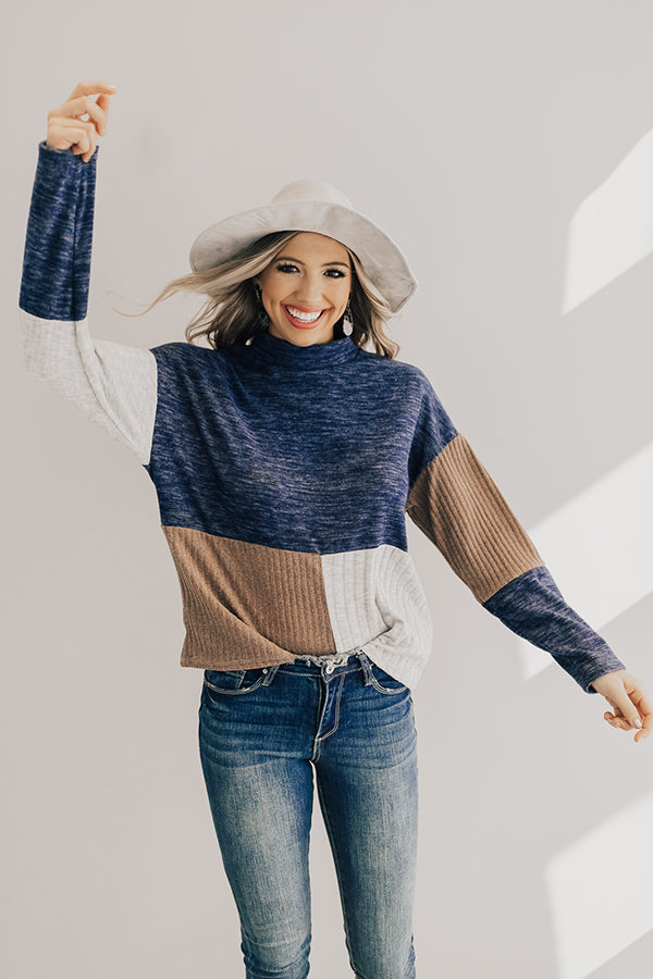 Getting Warmer Color Block Shift Sweater Image - 1