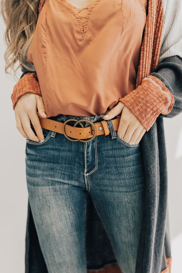 Chic For Sure Belt In Tan Image - 1