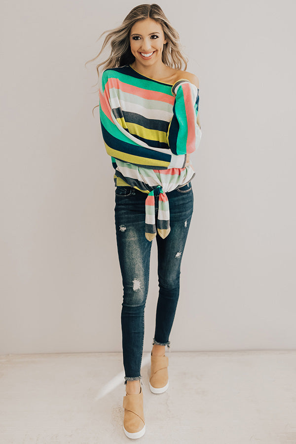 Cali Cold Front Stripe Top Image - 3