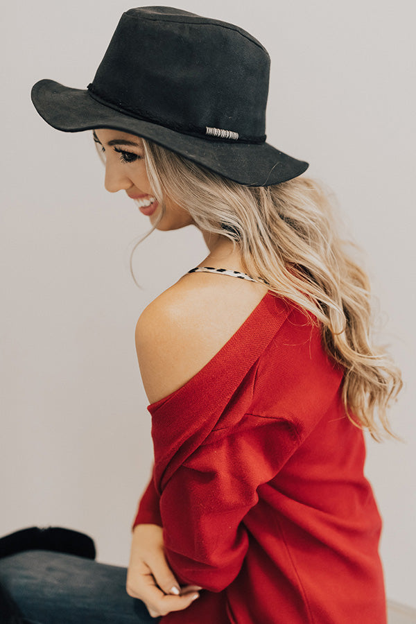 Classic Love Story Hat In Black