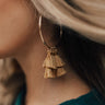 Swipe Right Earrings In Mustard Image - 1