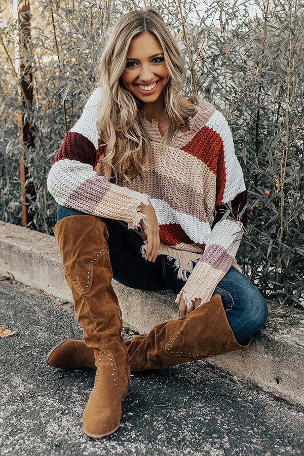 The Aiden Over The Knee Boot In Copper Image - 2