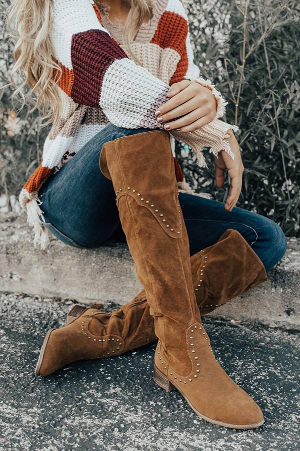 The Aiden Over The Knee Boot In Copper Image - 1