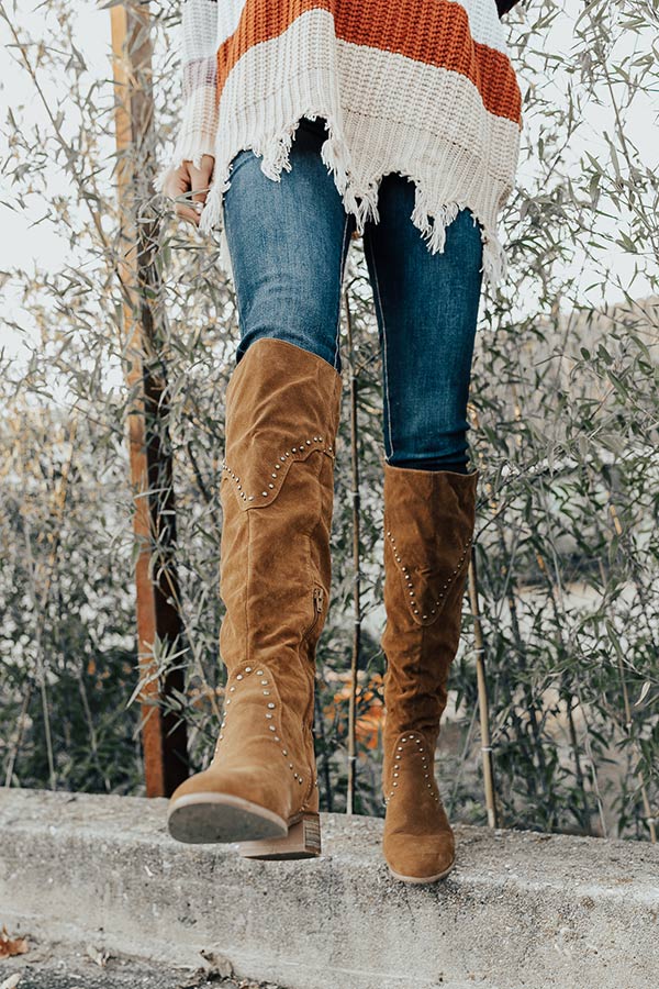 The Aiden Over The Knee Boot In Copper Image - 3