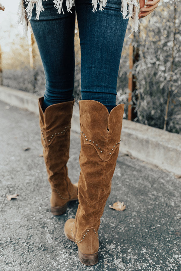 The Aiden Over The Knee Boot In Copper Image - 4