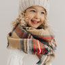 Children's CC Faux Fur Pom Beanie In Stone Image - 1