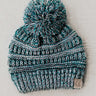 Children's CC Two Tone Beanie In Turquoise Image - 1
