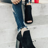 The Henley Peep Toe Bootie In Black Image - 1