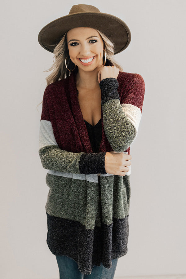 So Cozy Together Color Block Cardigan Image - 1