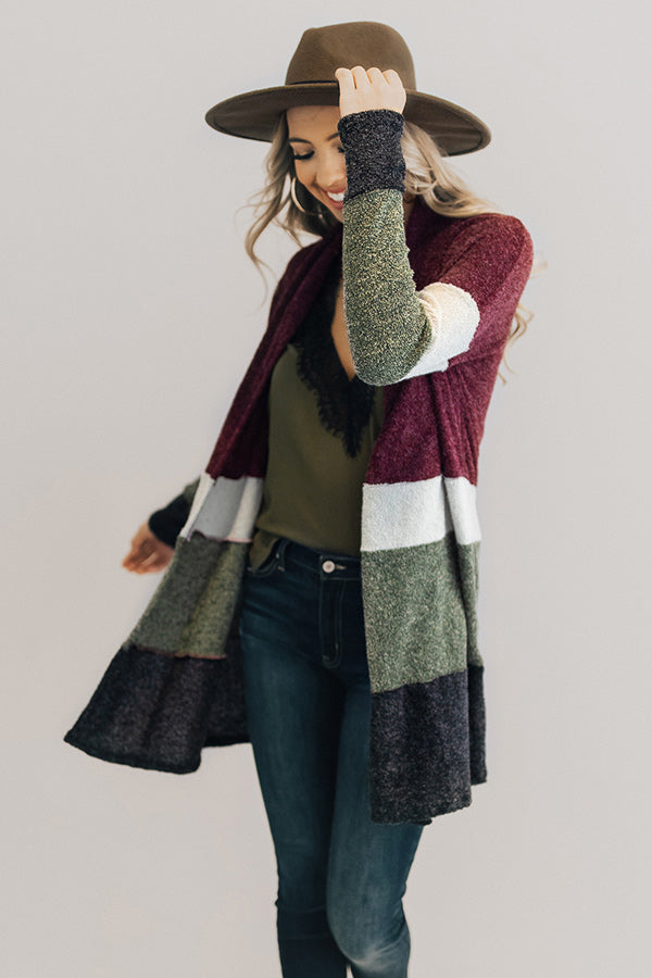 So Cozy Together Color Block Cardigan Image - 3