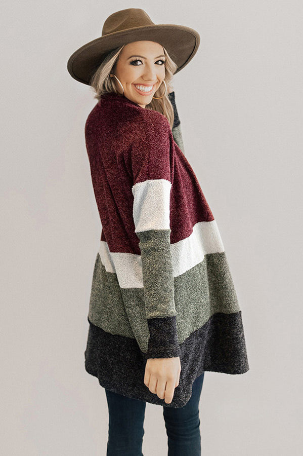 So Cozy Together Color Block Cardigan Image - 4