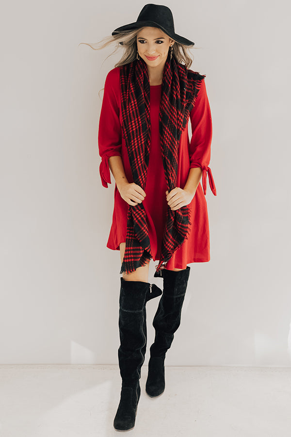 The Best of Times Shift Dress in Red