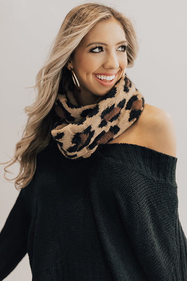 VIP In Vail Leopard Infinity Scarf