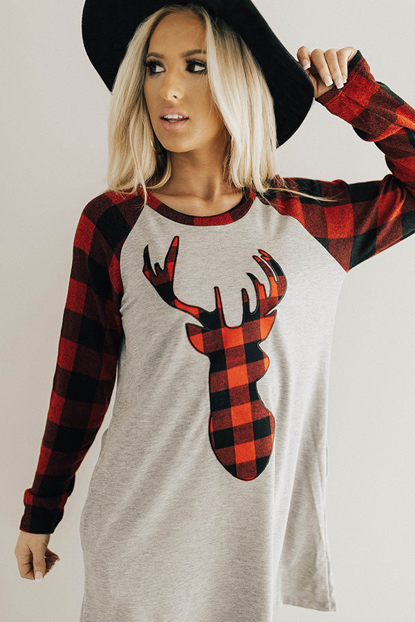 Santa Baby Buffalo Check Shift Dress Image - 1