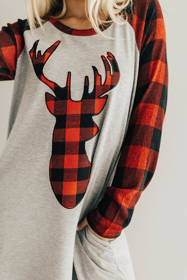 Santa Baby Buffalo Check Shift Dress Image - 3