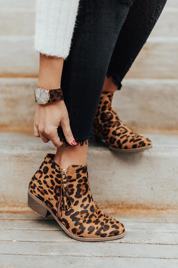 The Landry Leopard Bootie Image - 2