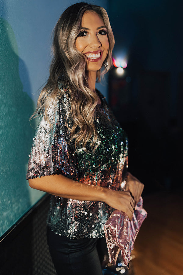 Let Your Light Shine Sequin Top Image - 5