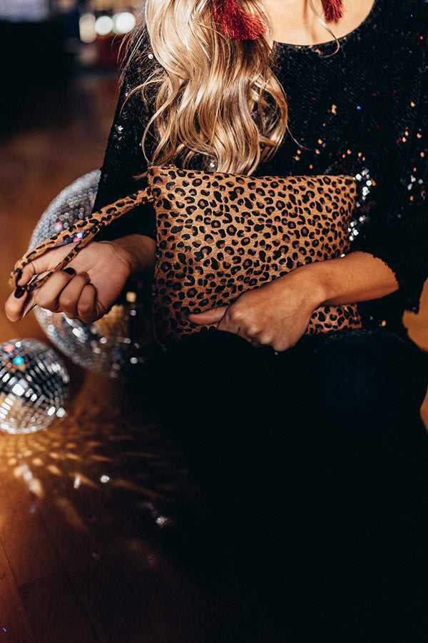 Fashion Week Find Leopard Clutch In Iced Latte Image - 1