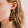 Pop The Confetti Tortoiseshell Earrings In Camel Image - 1