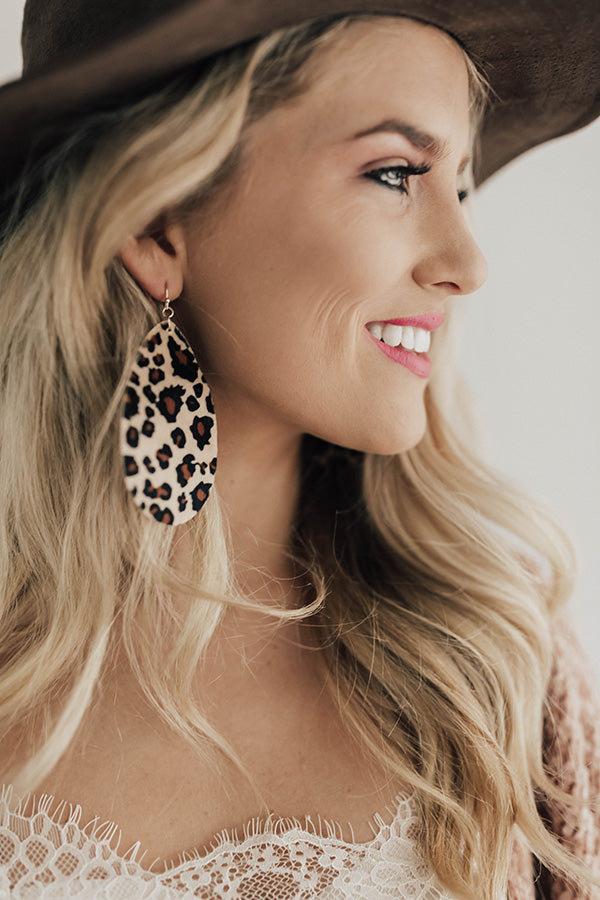 Private Jet Lifestyle Leopard Earrings