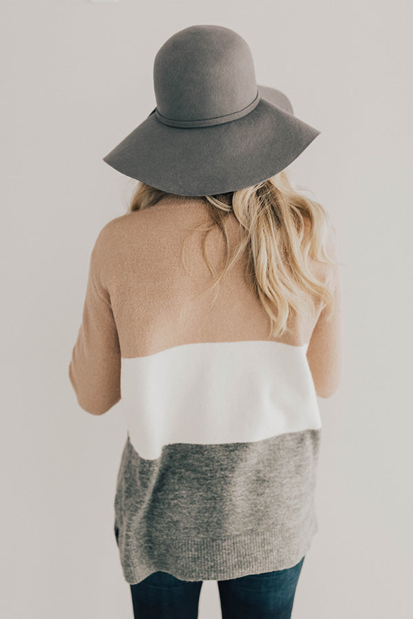 Status Update Colorblock Sweater in Blush Image - 1