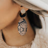 Party Starter Snake Print Earrings In Brown Image - 1