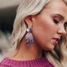 Party Starter Snake Print Earrings In Purple Image - 1