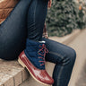 The Oaklyn Sherpa Lined Boot In Wine Image - 1