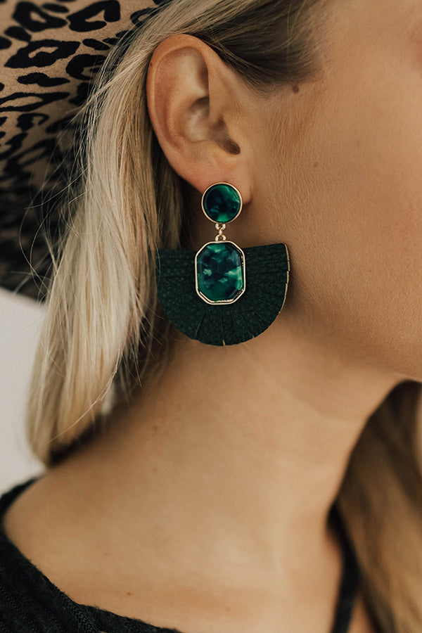 After Hours Earrings In Hunter Green Image - 2