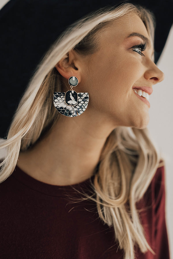 After Hours Snake Print Earrings Image - 1