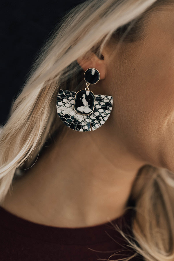 After Hours Snake Print Earrings Image - 2