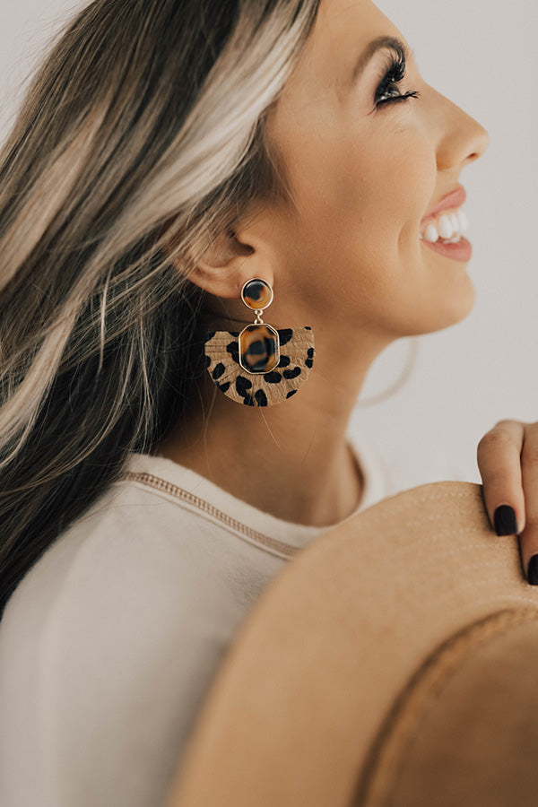 After Hours Earrings In Leopard Image - 1