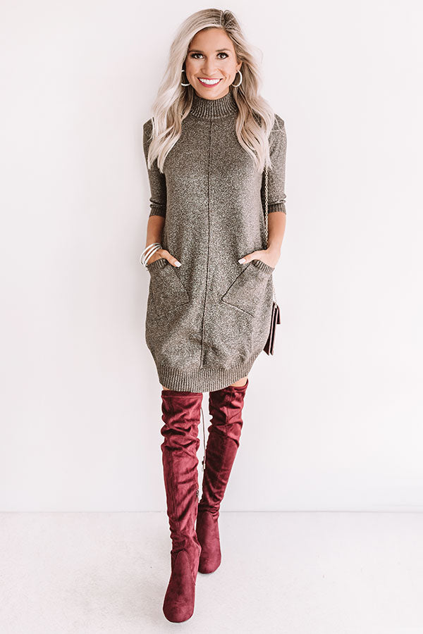 Champagne In The City Tunic Sweater in Grey Image - 1