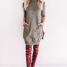Champagne In The City Tunic Sweater in Grey Image - 1