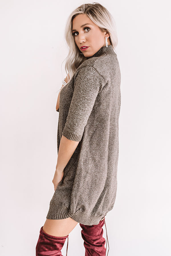 Champagne In The City Tunic Sweater in Grey Image - 3