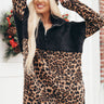 Printed And Posh Fuzzy Pullover in Leopard Image - 1